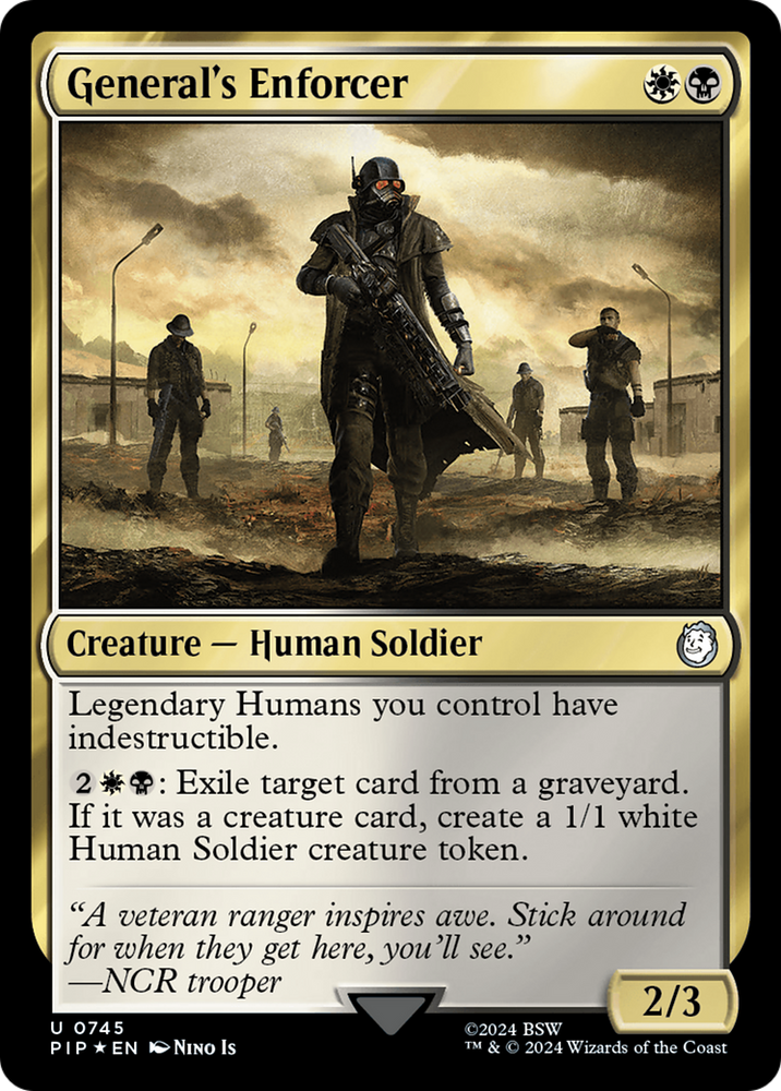 General's Enforcer (Surge Foil) [Fallout] Magic: The Gathering