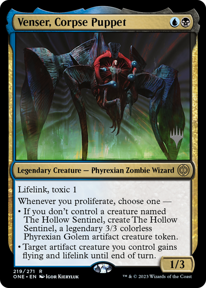 Venser, Corpse Puppet (Promo Pack) [Phyrexia: All Will Be One Promos] Magic: The Gathering