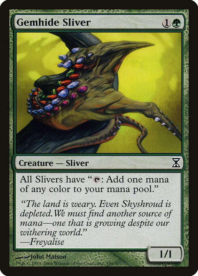 Gemhide Sliver [Time Spiral] Magic: The Gathering