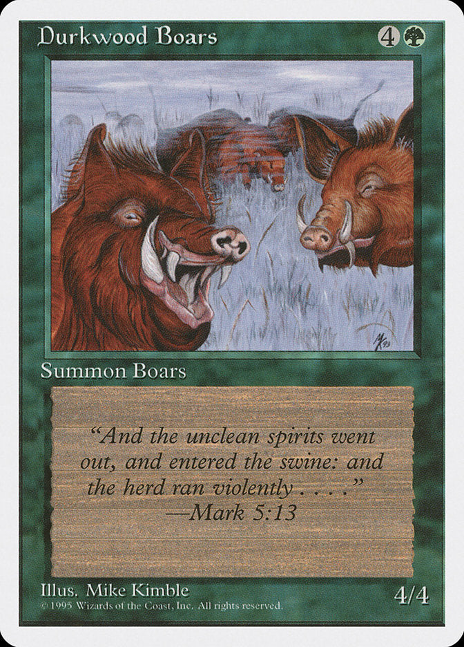 Durkwood Boars [Fourth Edition] Magic: The Gathering