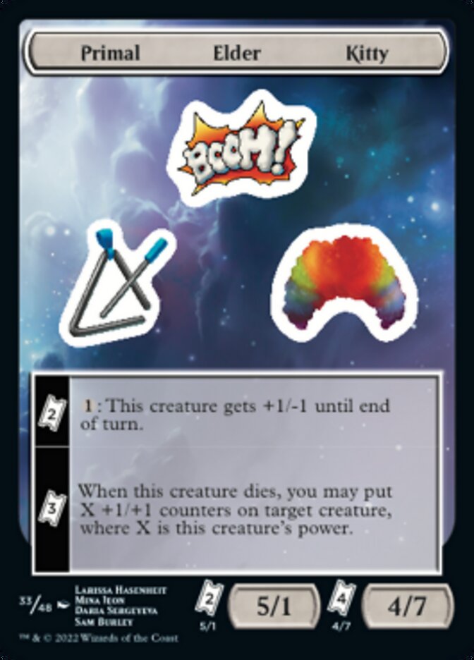 Primal Elder Kitty [Unfinity Stickers] Magic: The Gathering