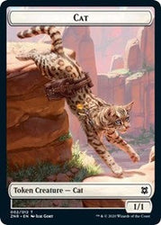 Cat // Goblin Construct Double-Sided Token [Zendikar Rising Tokens] Magic: The Gathering