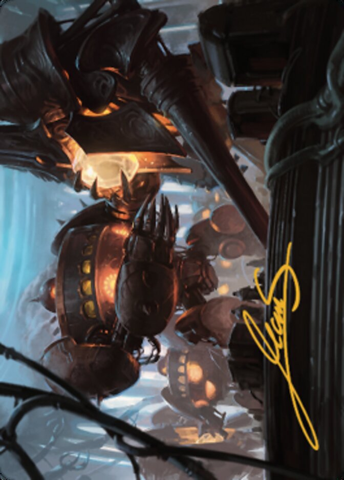 Autonomous Assembler Art Card (Gold-Stamped Signature) [The Brothers' War Art Series] Magic: The Gathering