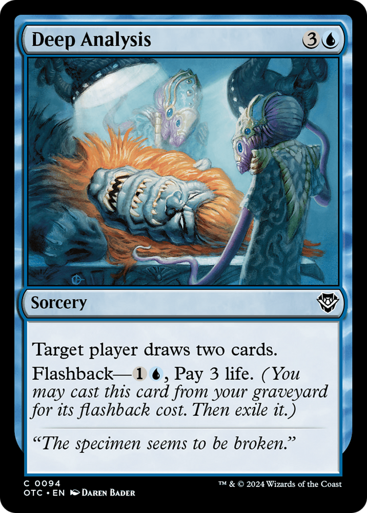 Deep Analysis [Outlaws of Thunder Junction Commander] Magic: The Gathering