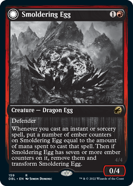 Smoldering Egg // Ashmouth Dragon [Innistrad: Double Feature] Magic: The Gathering