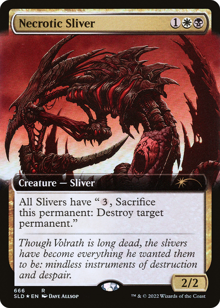 Necrotic Sliver (Extended Art) [Secret Lair Drop Promos] Magic: The Gathering