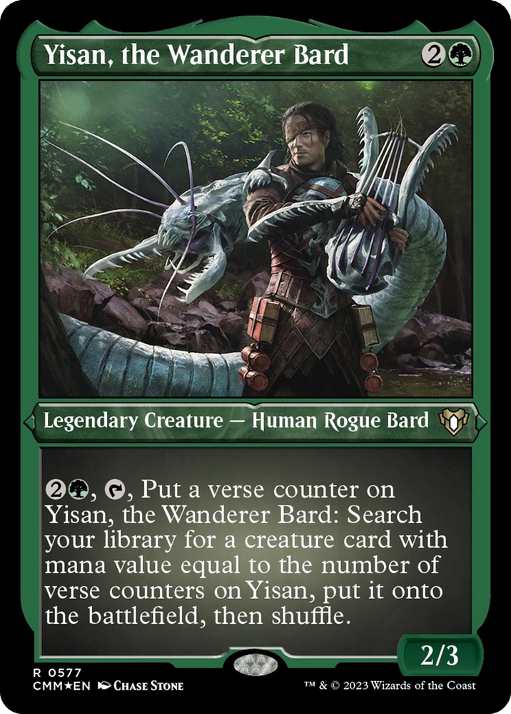 Yisan, the Wanderer Bard (Foil Etched) [Commander Masters] Magic: The Gathering