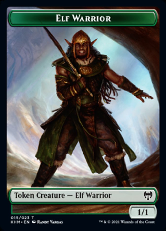 Elf Warrior Token [Kaldheim Tokens] Magic: The Gathering