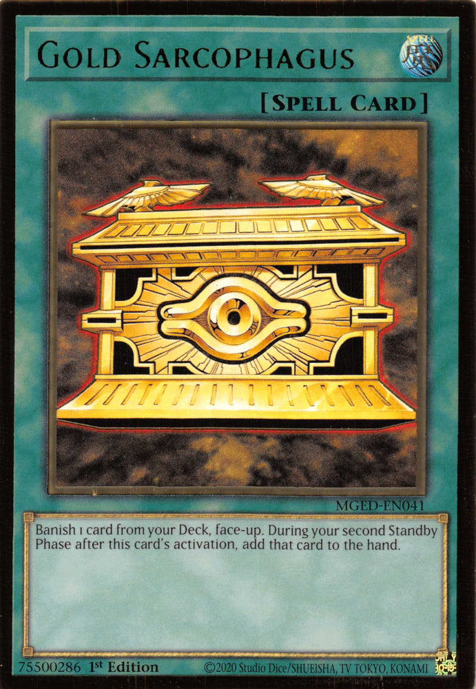Gold Sarcophagus [MGED-EN041] Gold Rare - Yugioh Cards For Your TCG Needs!