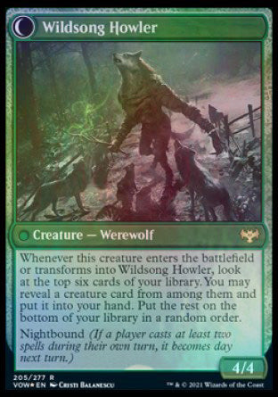 Howlpack Piper // Wildsong Howler [Innistrad: Crimson Vow Prerelease Promos] Magic: The Gathering