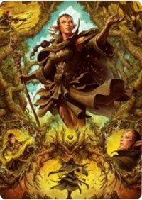 Nissa of Shadowed Boughs 2 Art Card [Zendikar Rising Art Series] Magic: The Gathering
