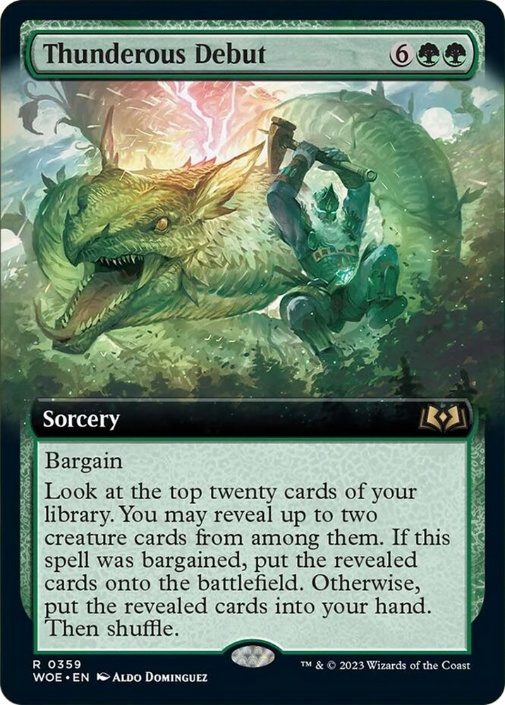 Thunderous Debut (Extended Art) [Wilds of Eldraine] Magic: The Gathering