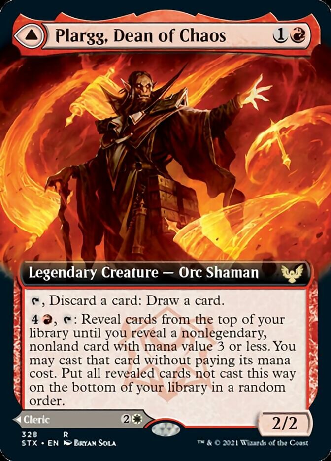 Plargg, Dean of Chaos // Augusta, Dean of Order (Extended Art) [Strixhaven: School of Mages] Magic: The Gathering