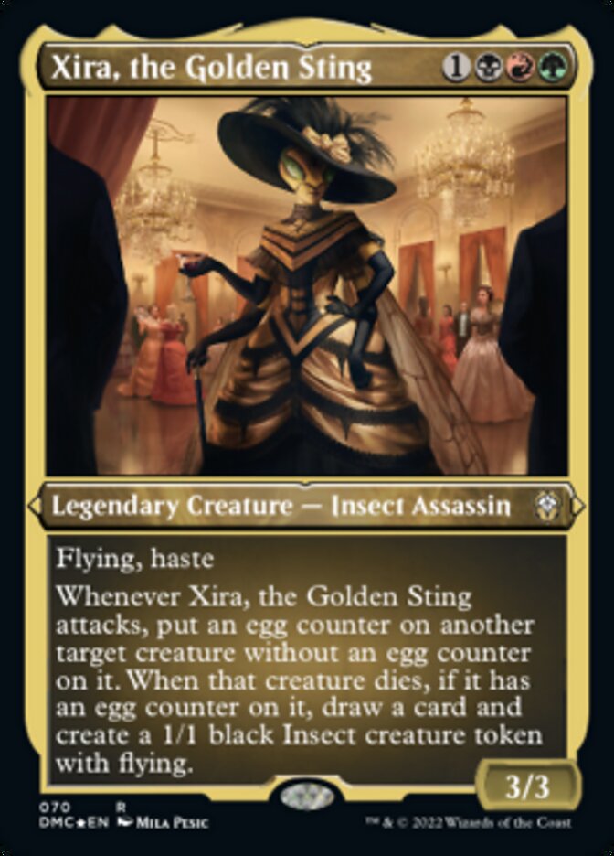 Xira, the Golden Sting (Foil Etched) [Dominaria United Commander] Magic: The Gathering