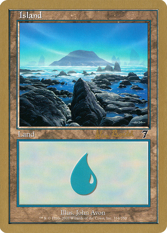 Island (ab334) (Alex Borteh) [World Championship Decks 2001] Magic: The Gathering