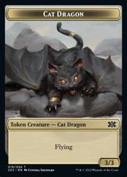 Cat Dragon // Vampire Double-Sided Token [Double Masters 2022 Tokens] Magic: The Gathering