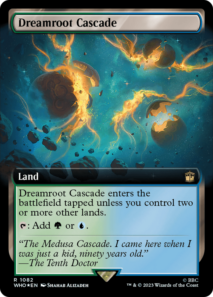 Dreamroot Cascade (Extended Art) (Surge Foil) [Doctor Who] Magic: The Gathering