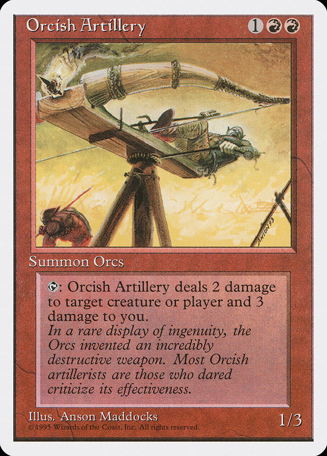 Orcish Artillery [Fourth Edition] Magic: The Gathering