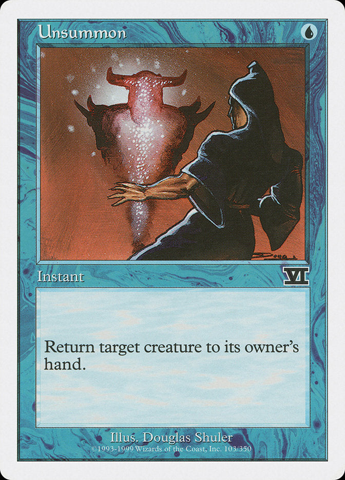 Unsummon [Classic Sixth Edition] Magic: The Gathering
