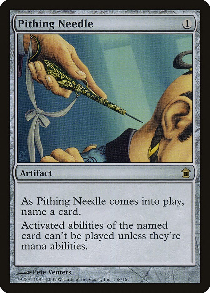 Pithing Needle [Saviors of Kamigawa] Magic: The Gathering