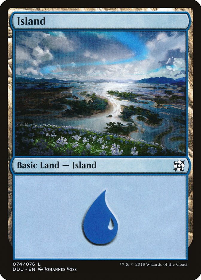 Island (74) [Duel Decks: Elves vs. Inventors] Magic: The Gathering