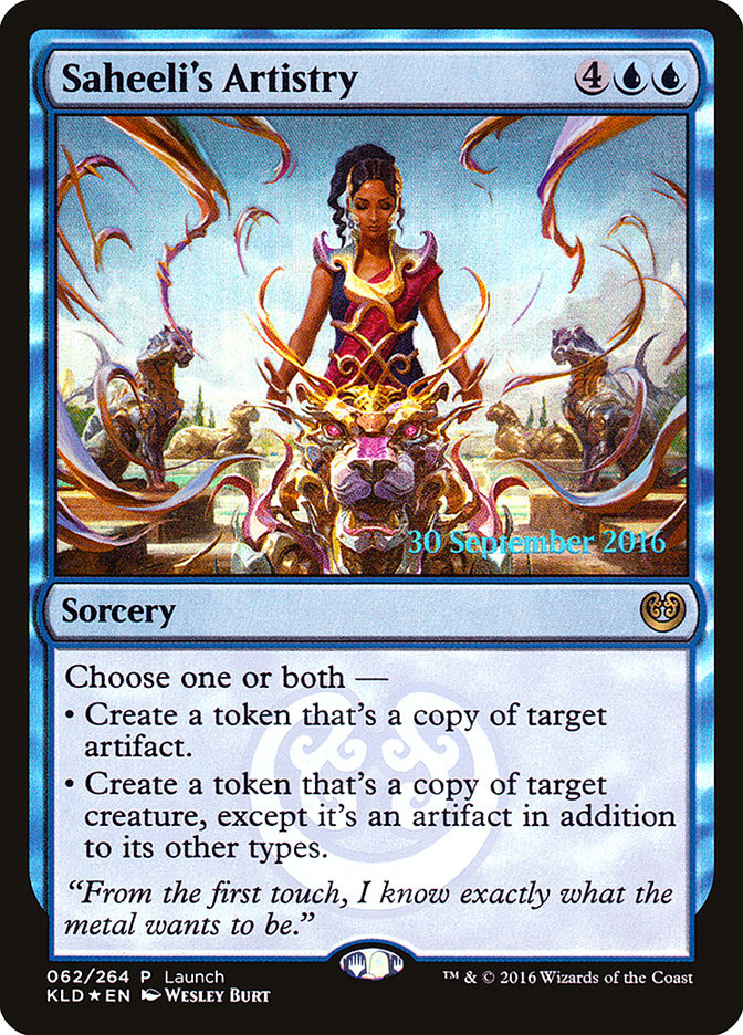 Saheeli's Artistry (Launch) [Kaladesh Promos] Magic: The Gathering