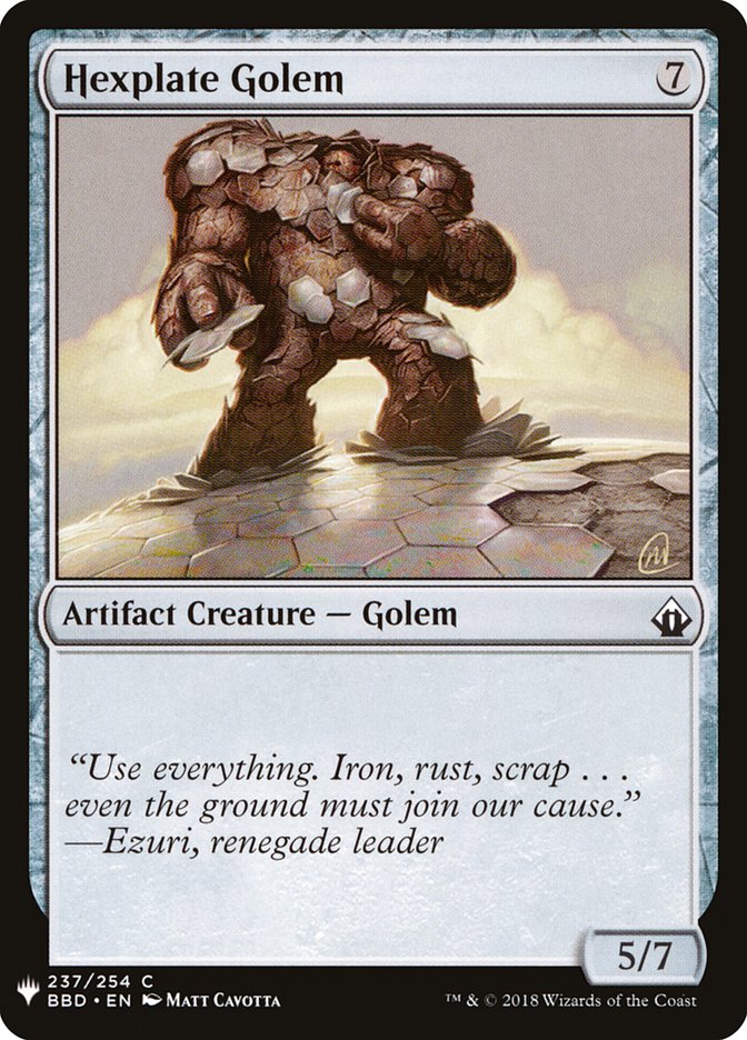 Hexplate Golem [Mystery Booster] Magic: The Gathering