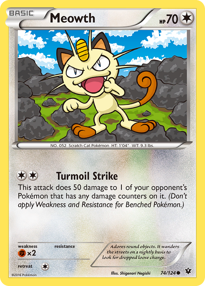Meowth (74/124) [XY: Fates Collide] Pokémon
