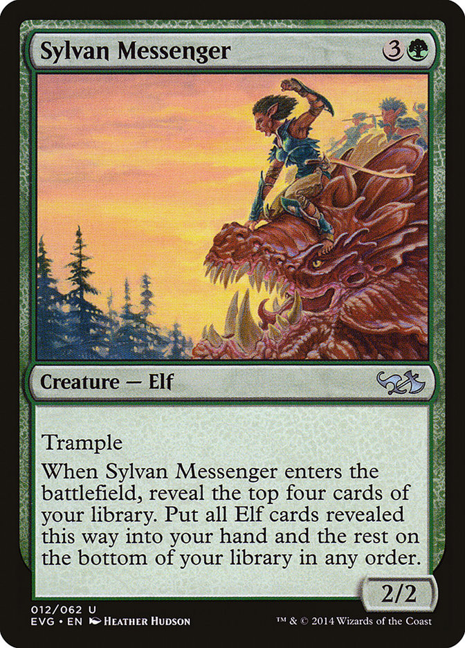 Sylvan Messenger (Elves vs. Goblins) [Duel Decks Anthology] Magic: The Gathering