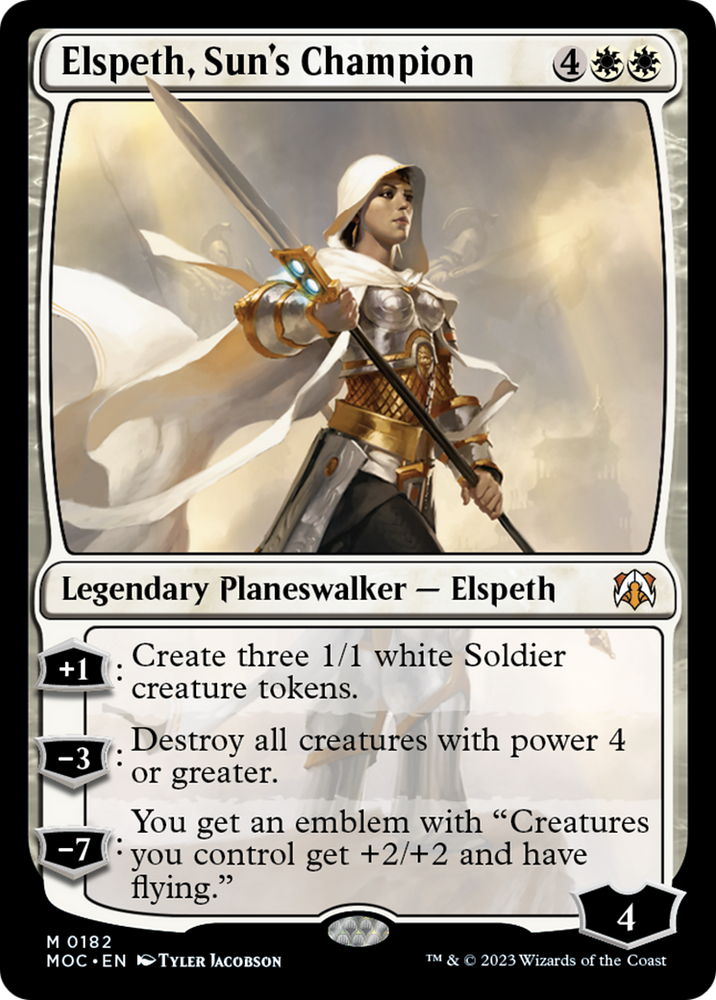 Elspeth, Sun's Champion [March of the Machine Commander] Magic: The Gathering