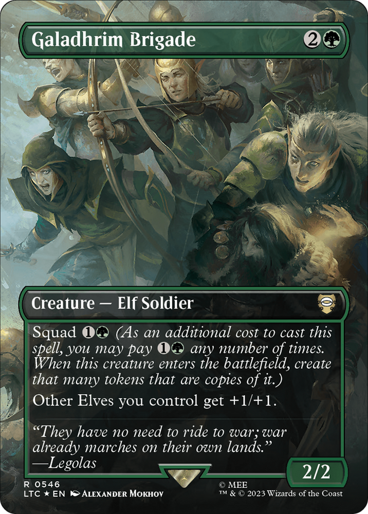 Galadhrim Brigade (Borderless) (Surge Foil) [The Lord of the Rings: Tales of Middle-Earth Commander] Magic: The Gathering