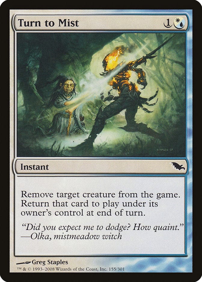 Turn to Mist [Shadowmoor] Magic: The Gathering