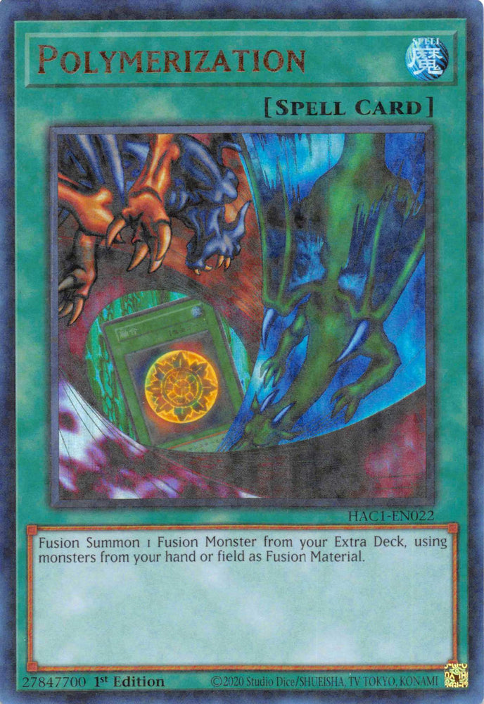 Polymerization (Duel Terminal) [HAC1-EN022] Parallel Rare - Yugioh Cards For Your TCG Needs!