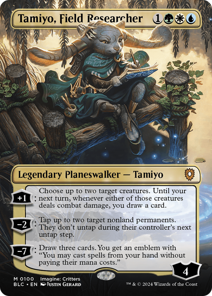 Tamiyo, Field Researcher (Borderless) [Bloomburrow Commander] Magic: The Gathering
