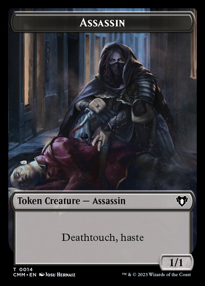 Treasure // Assassin Double-Sided Token [Commander Masters Tokens] Magic: The Gathering