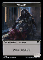 Treasure // Assassin Double-Sided Token [Commander Masters Tokens] Magic: The Gathering