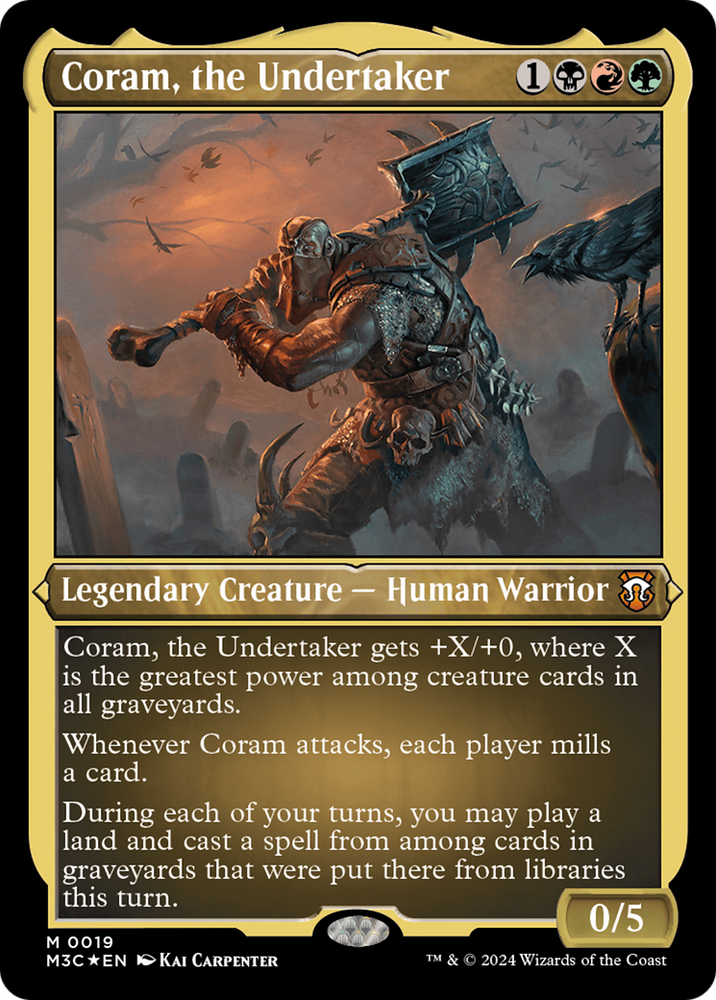 Coram, the Undertaker (Foil Etched) [Modern Horizons 3 Commander] Magic: The Gathering