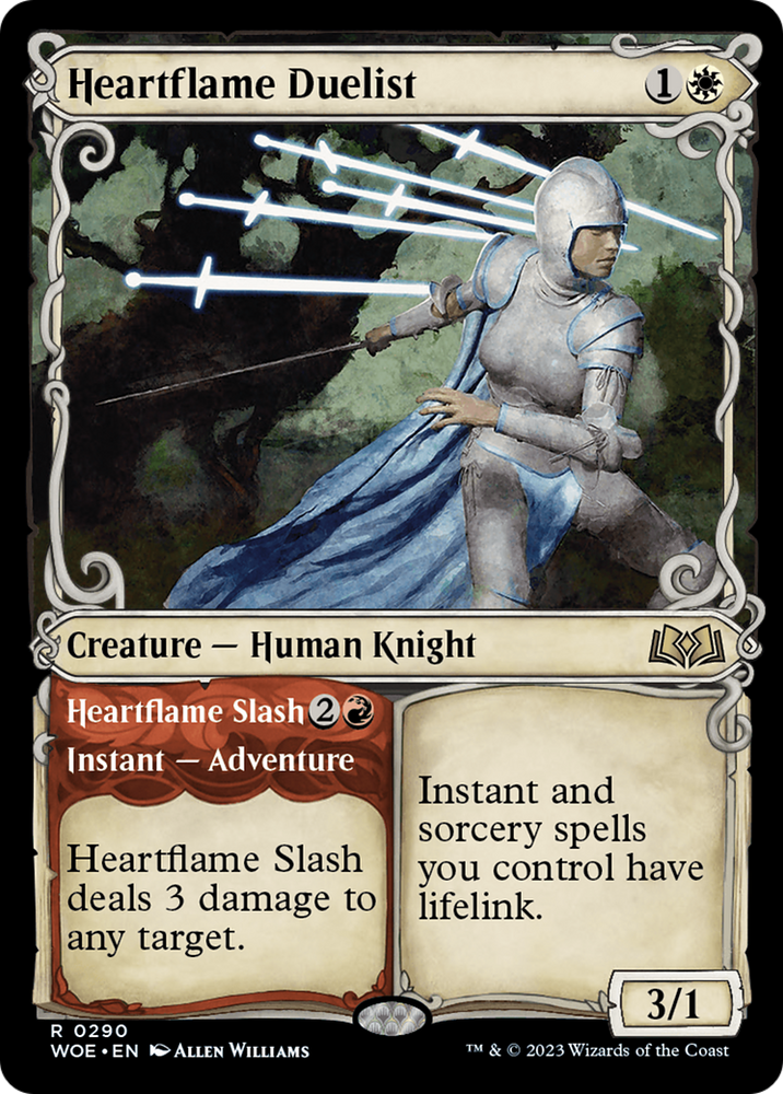 Heartflame Duelist // Heartflame Slash (Showcase) [Wilds of Eldraine] Magic: The Gathering