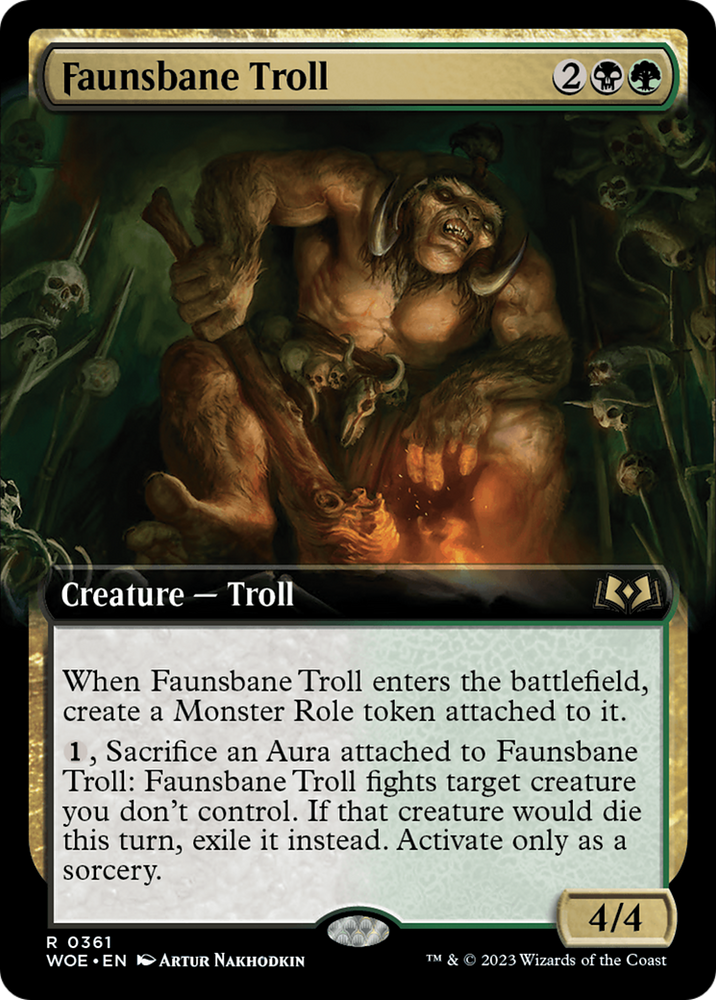 Faunsbane Troll (Extended Art) [Wilds of Eldraine] Magic: The Gathering