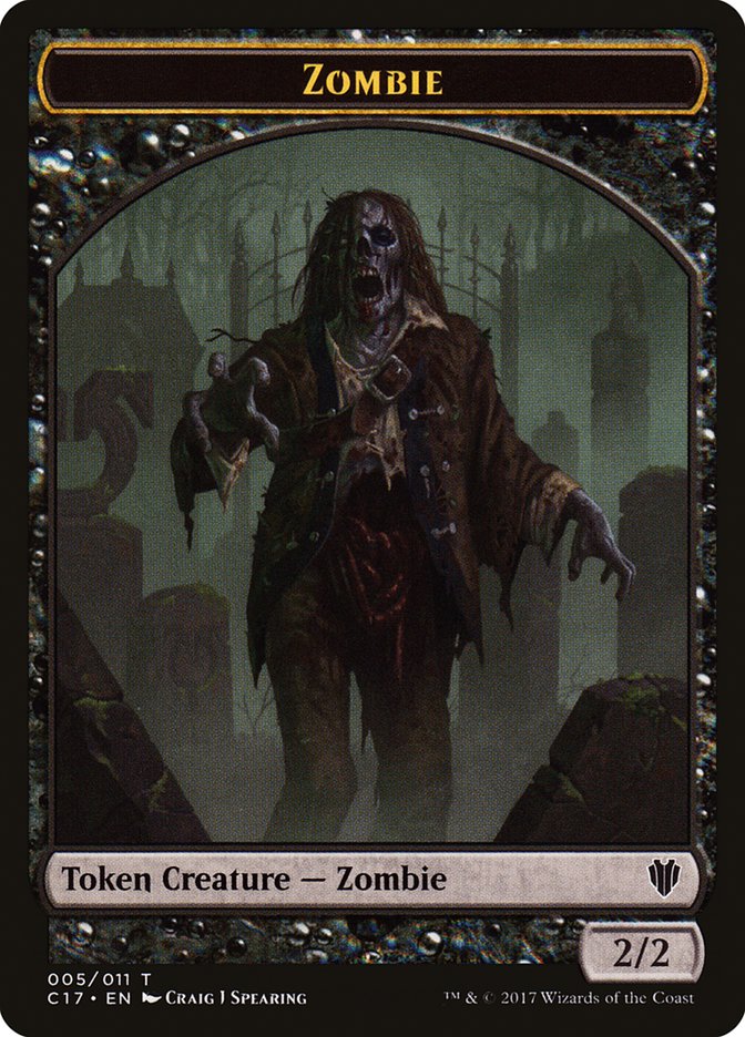 Zombie Token [Commander 2017 Tokens] Magic: The Gathering