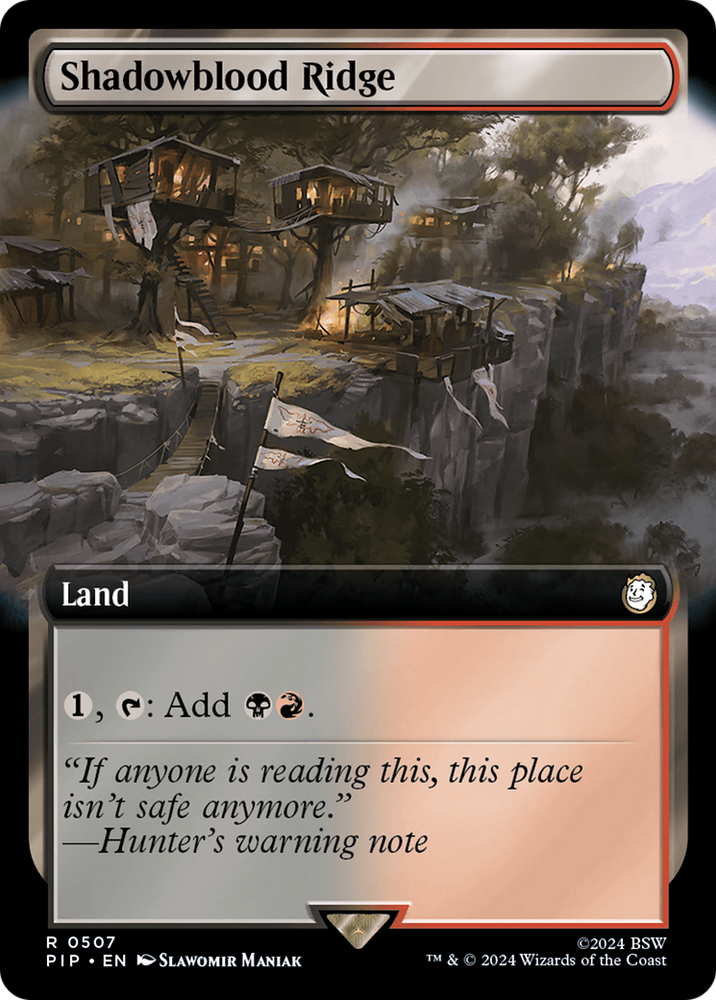 Shadowblood Ridge (Extended Art) [Fallout] Magic: The Gathering