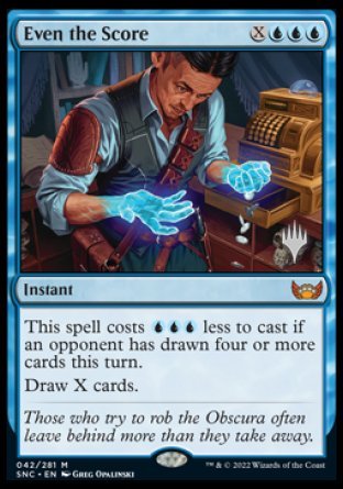 Even the Score (Promo Pack) [Streets of New Capenna Promos] Magic: The Gathering