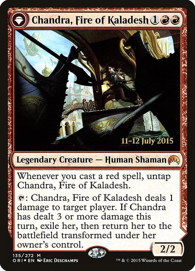 Chandra, Fire of Kaladesh // Chandra, Roaring Flame [Magic Origins Prerelease Promos] Magic: The Gathering