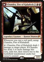 Chandra, Fire of Kaladesh // Chandra, Roaring Flame [Magic Origins Prerelease Promos] Magic: The Gathering