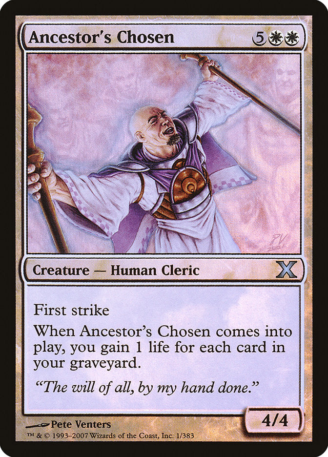 Ancestor's Chosen (Premium Foil) [Tenth Edition] Magic: The Gathering