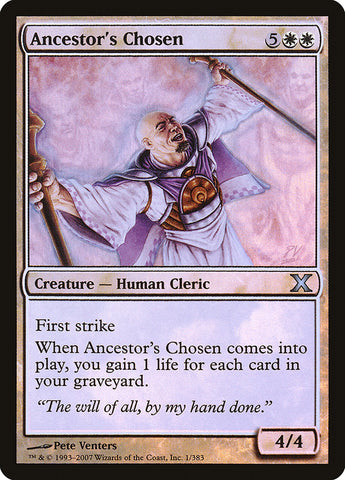 Ancestor's Chosen (Premium Foil) [Tenth Edition] Magic: The Gathering