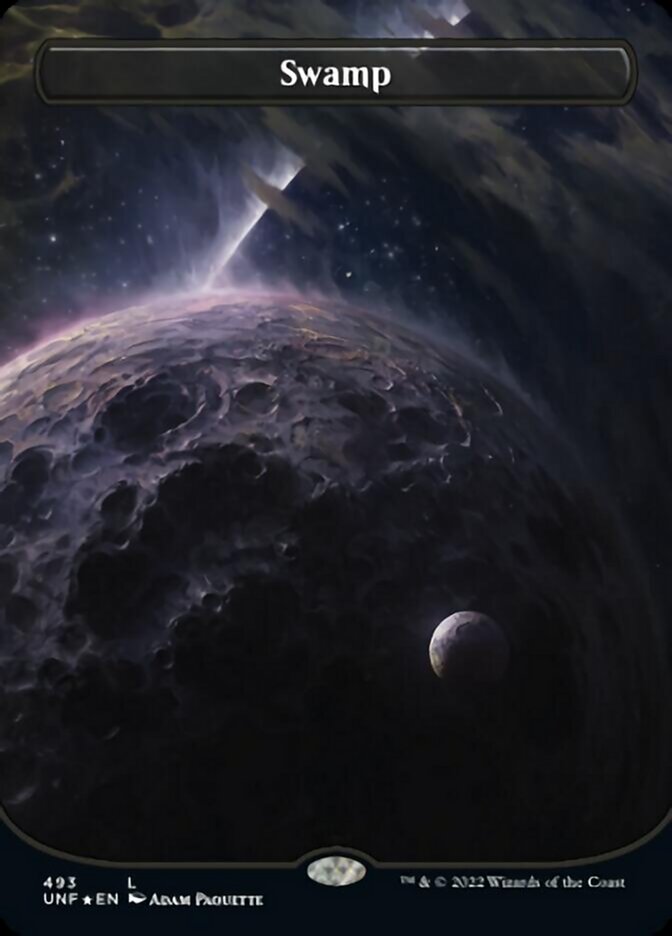 Swamp (493) (Orbital Space-ic Land) (Galaxy Foil) [Unfinity] Magic: The Gathering