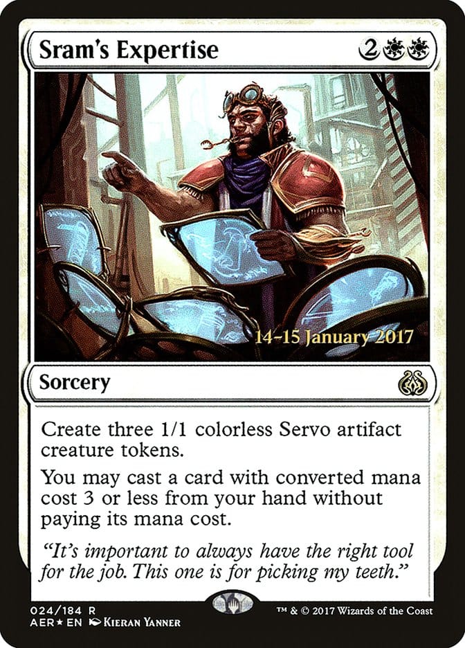 Sram's Expertise [Aether Revolt Prerelease Promos] Magic: The Gathering