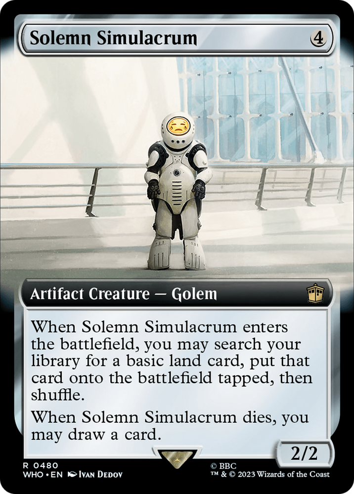 Solemn Simulacrum (Extended Art) [Doctor Who] Magic: The Gathering