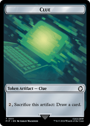 Copy // Clue Double-Sided Token [Fallout Tokens] Magic: The Gathering